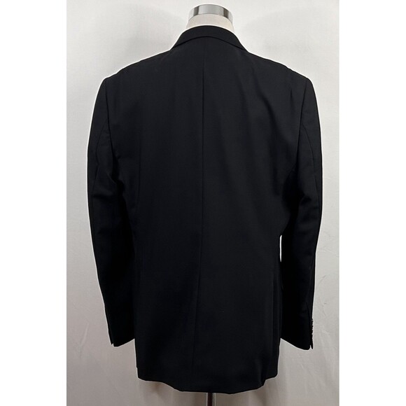 NWT Pronto Uomo 46XL Blazer Wool Blend Black Silver Two Button Double Vented - Picture 6 of 8
